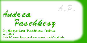 andrea paschkesz business card